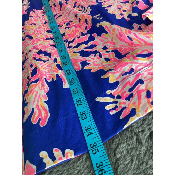 NWT Lilly Pulitzer Marlo Its Electric Floral Mini T-Shirt Dress Blue Pink Medium - Picture 11 of 11